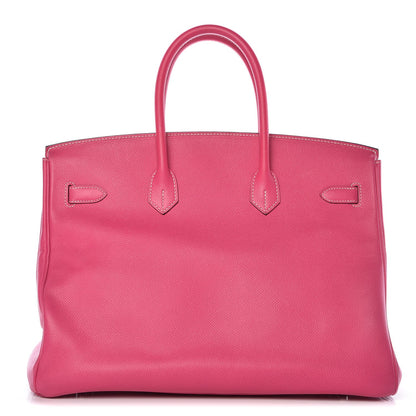 Hermes Epsom Candy Birkin 35 Rose Tyrien Rubis 30 of 41