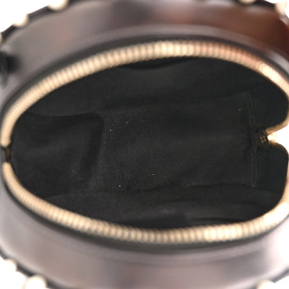 Chanel Calfskin Quilted Pearl Round Clutch With Chain Black 5 of 11