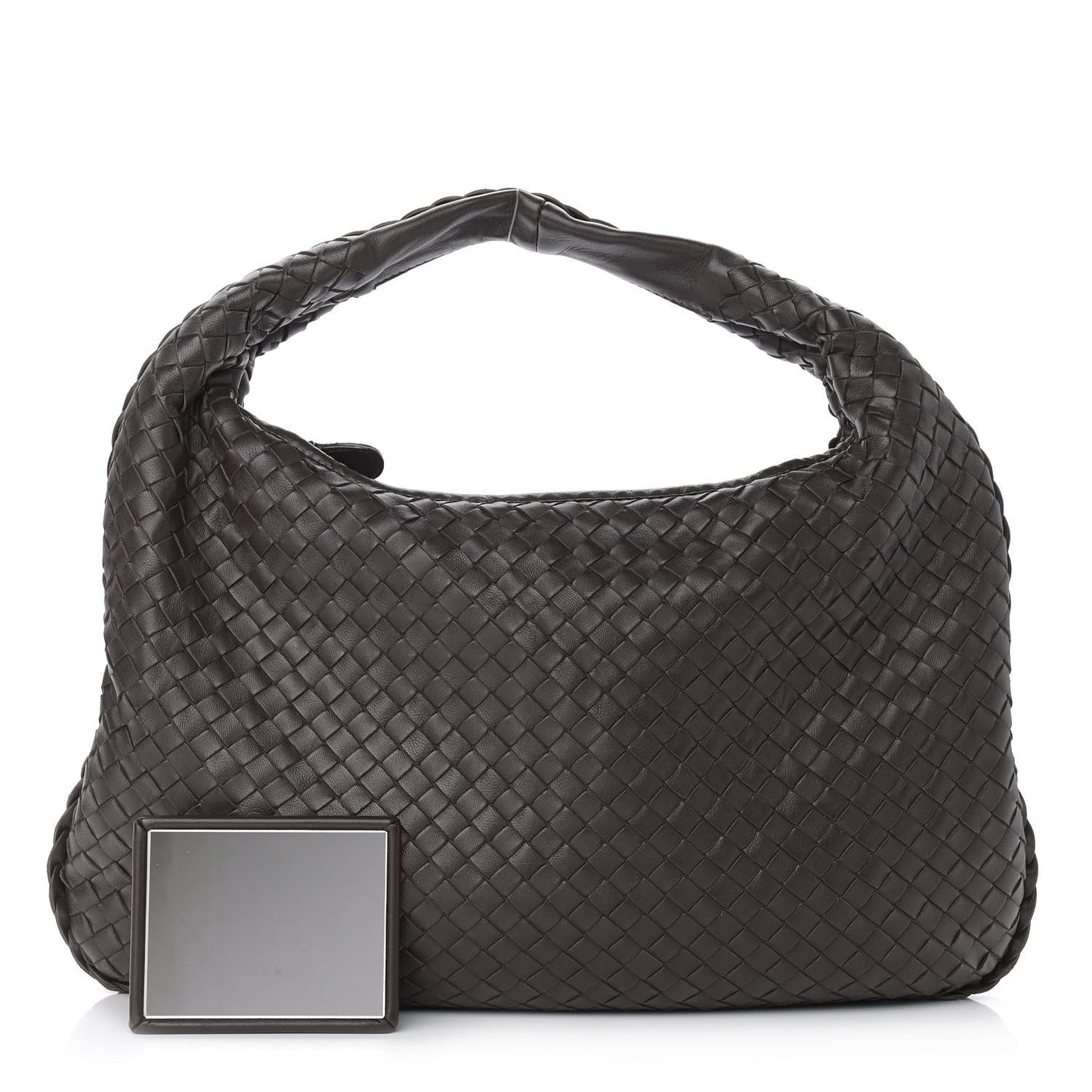 Nappa Intrecciato Medium Veneta Hobo Ebano
