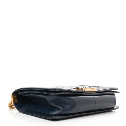 Chanel Lambskin Quilted Medium Boy Flap Blue 4 of 15