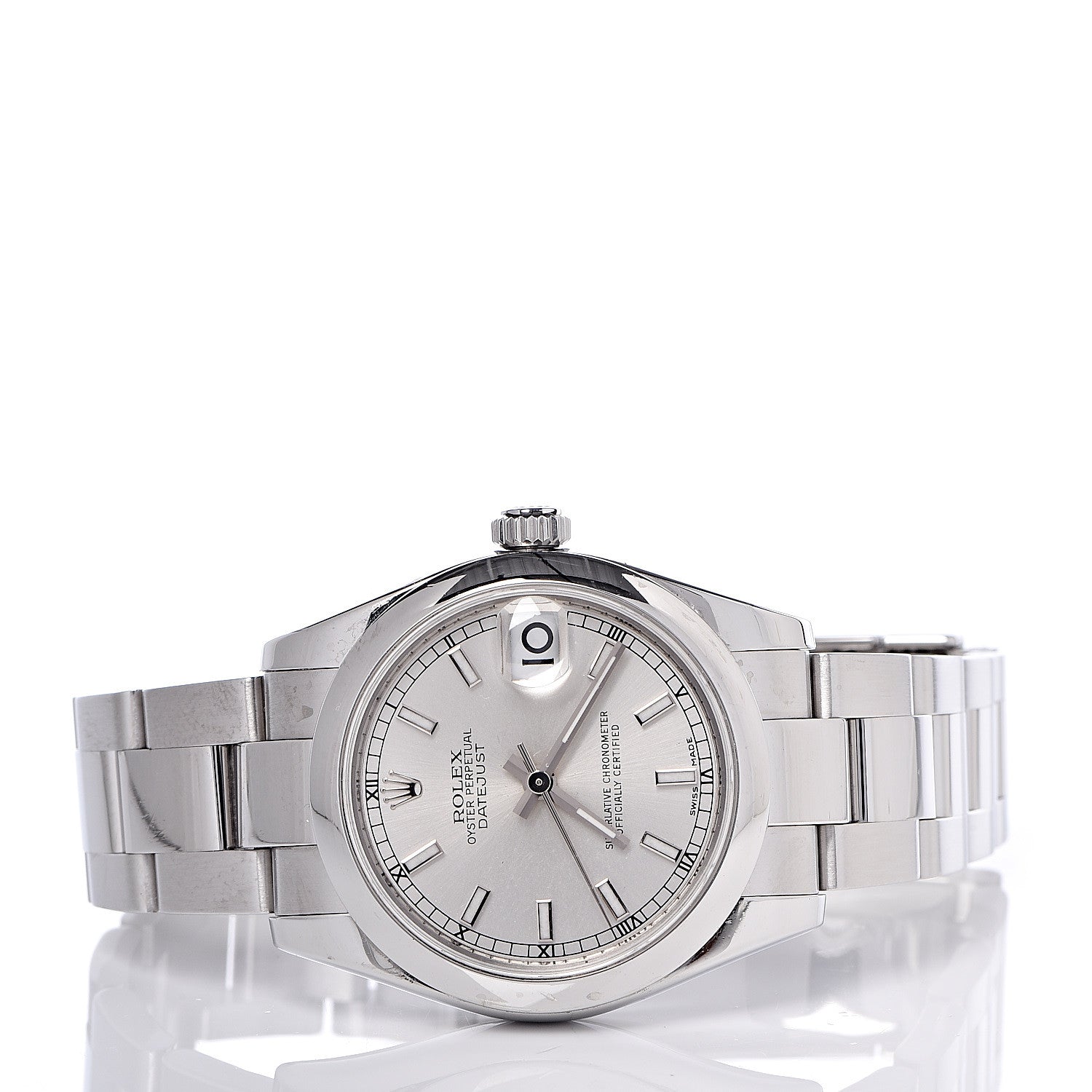 Rolex Stainless Steel 31mm Oyster Perpetual Datejust Watch Silver 178240 3 of 7