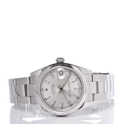 Rolex Stainless Steel 31mm Oyster Perpetual Datejust Watch Silver 178240 3 of 7