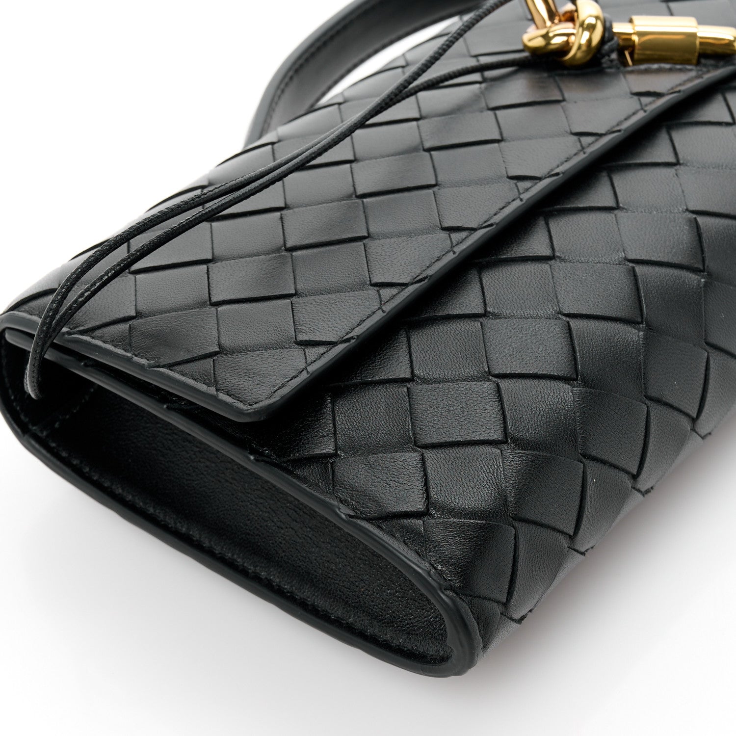 Bottega Veneta Nappa Intrecciato Long Andiamo Top Handle Clutch Black 10 of 11