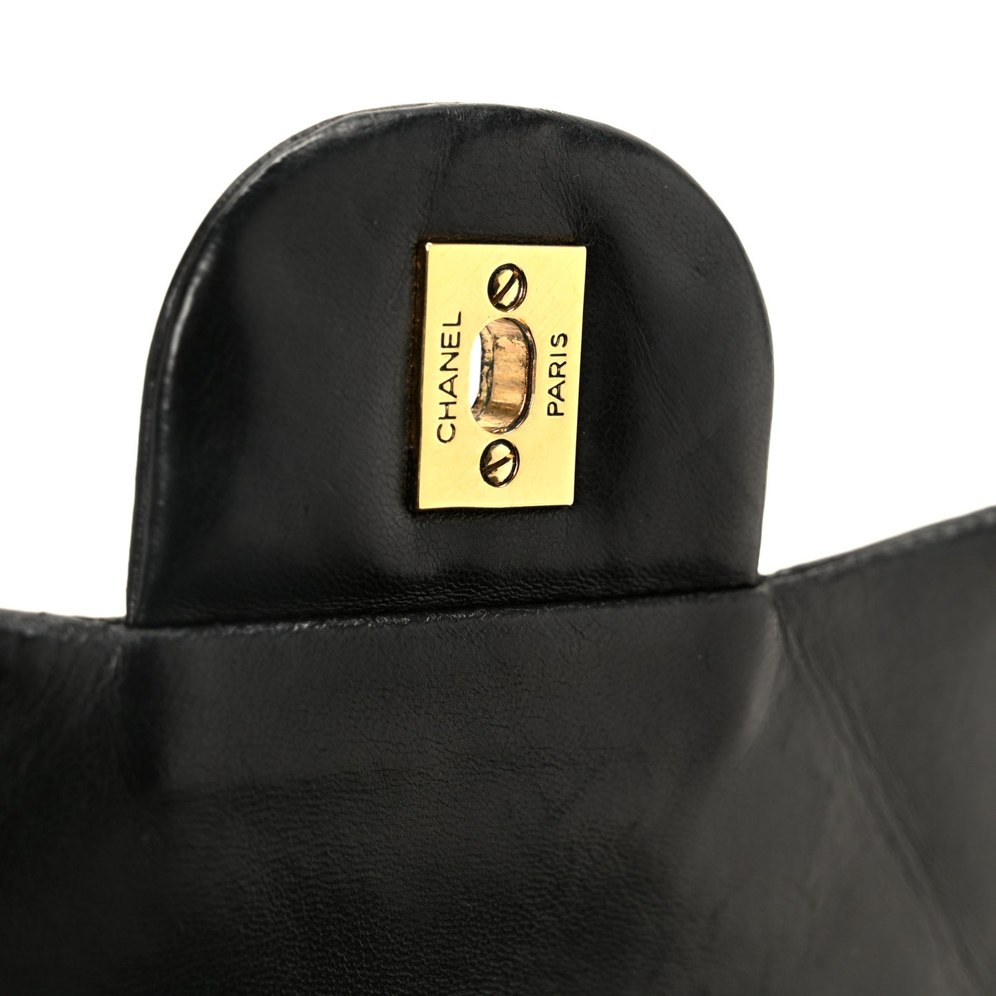 Lambskin Quilted Jumbo Single Flap Black