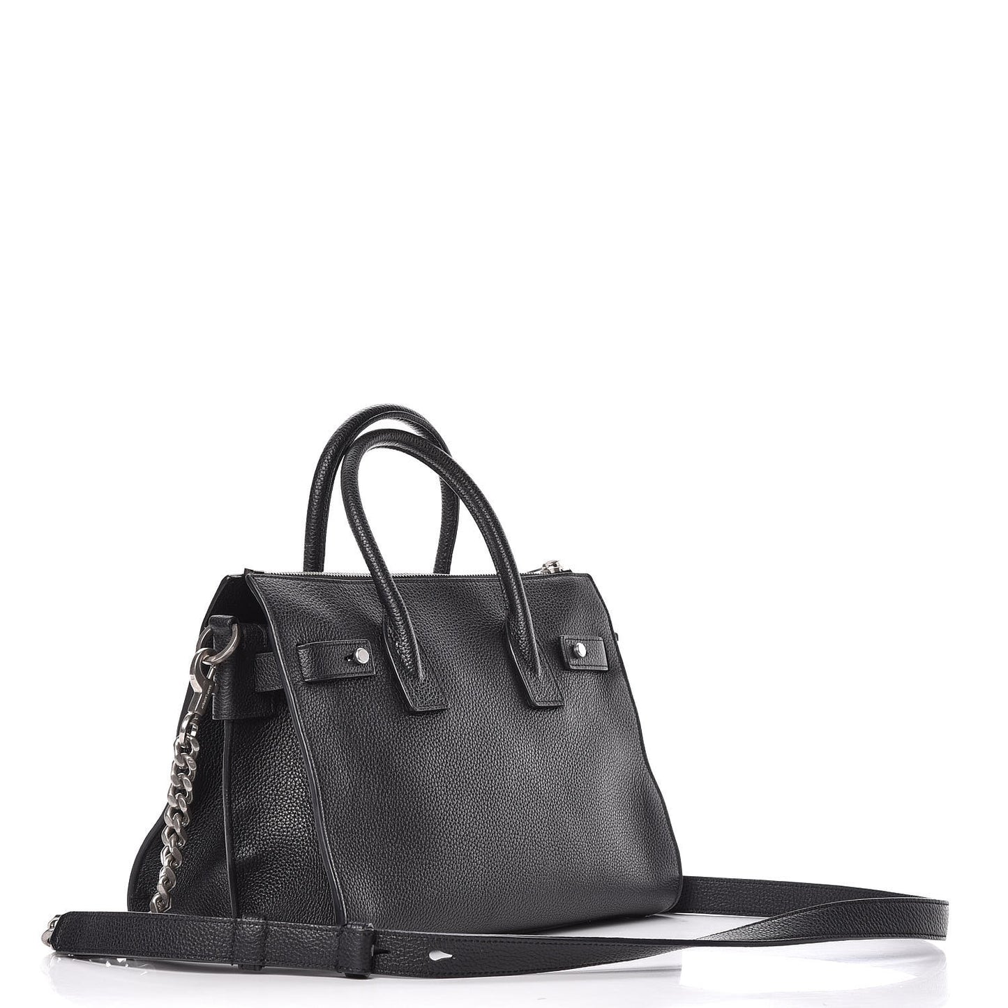 Grained Calfskin Baby Supple Sac De Jour Black