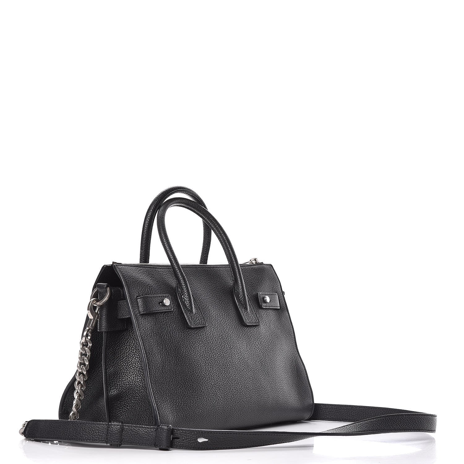 Saint Laurent Grained Calfskin Baby Supple Sac De Jour Black 3 of 11