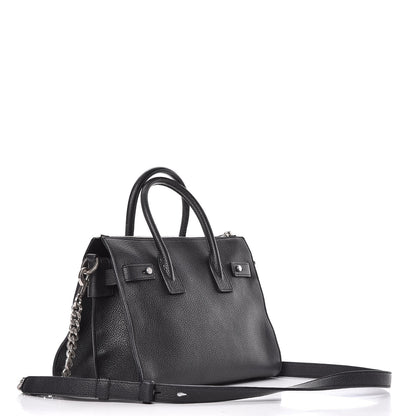 Saint Laurent Grained Calfskin Baby Supple Sac De Jour Black 3 of 11