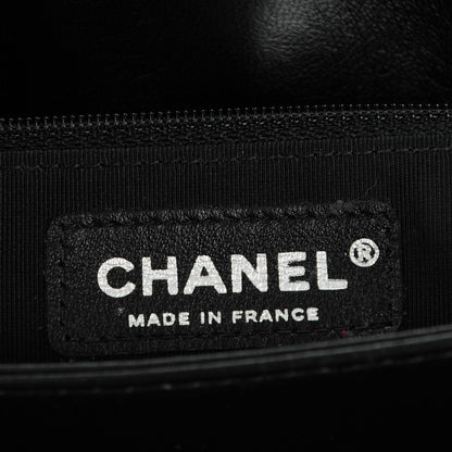 Chanel Shiny Lambskin Quilted Large Trianon Messenger Flap Black 7 of 8