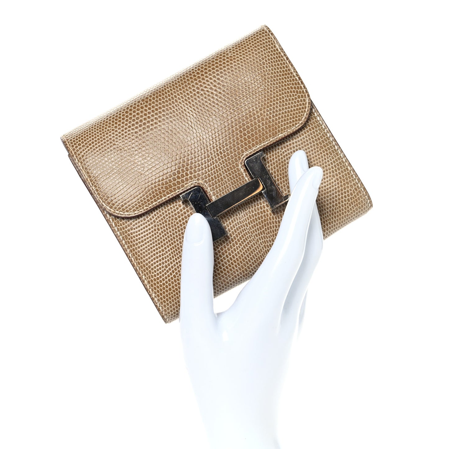 Lizard Niloticus Constance Short Wallet Ficelle