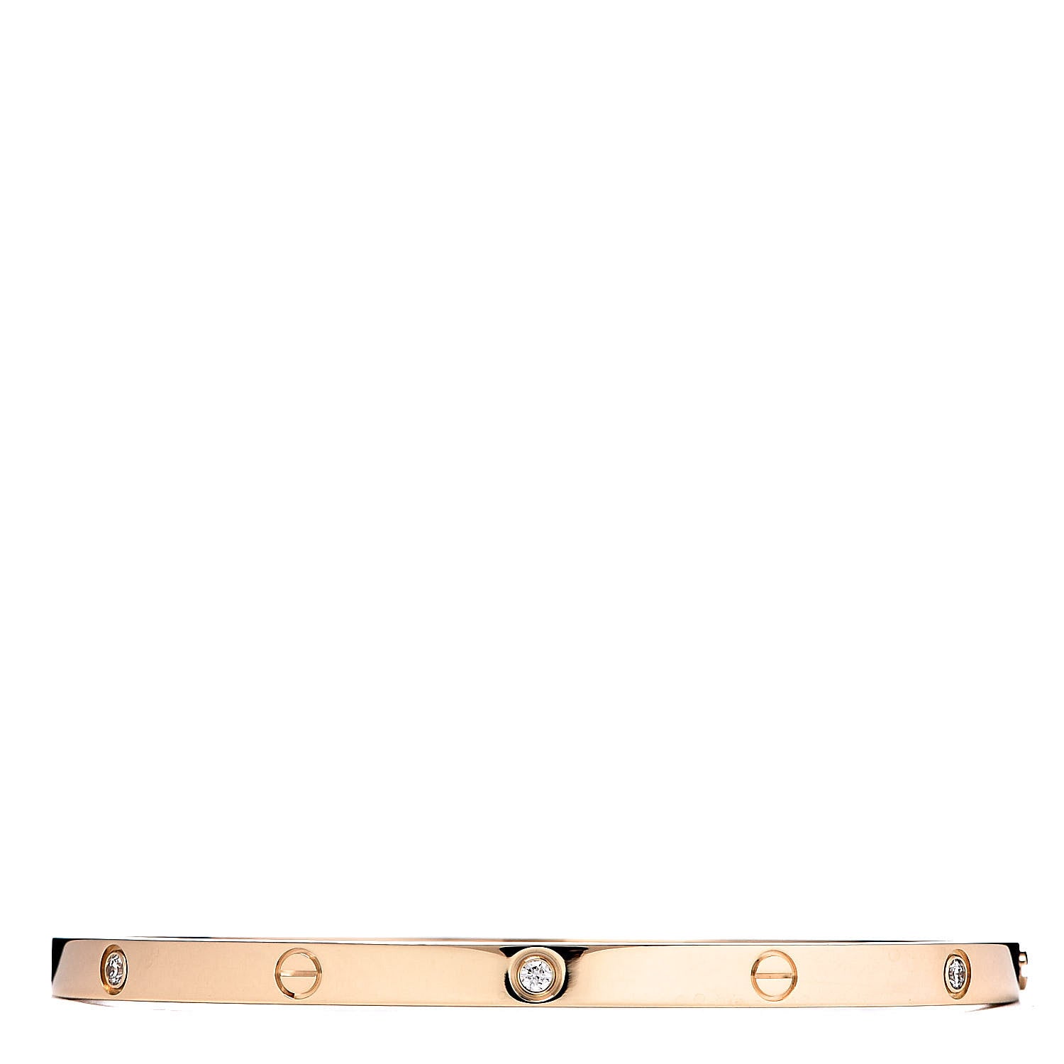 Cartier 18K Yellow Gold 6 Diamond Small LOVE Bracelet 16 1 of 6
