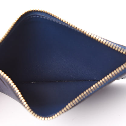 Louis Vuitton Calfskin Jeanne Wallet Zippered Insert Dark Blue 5 of 6