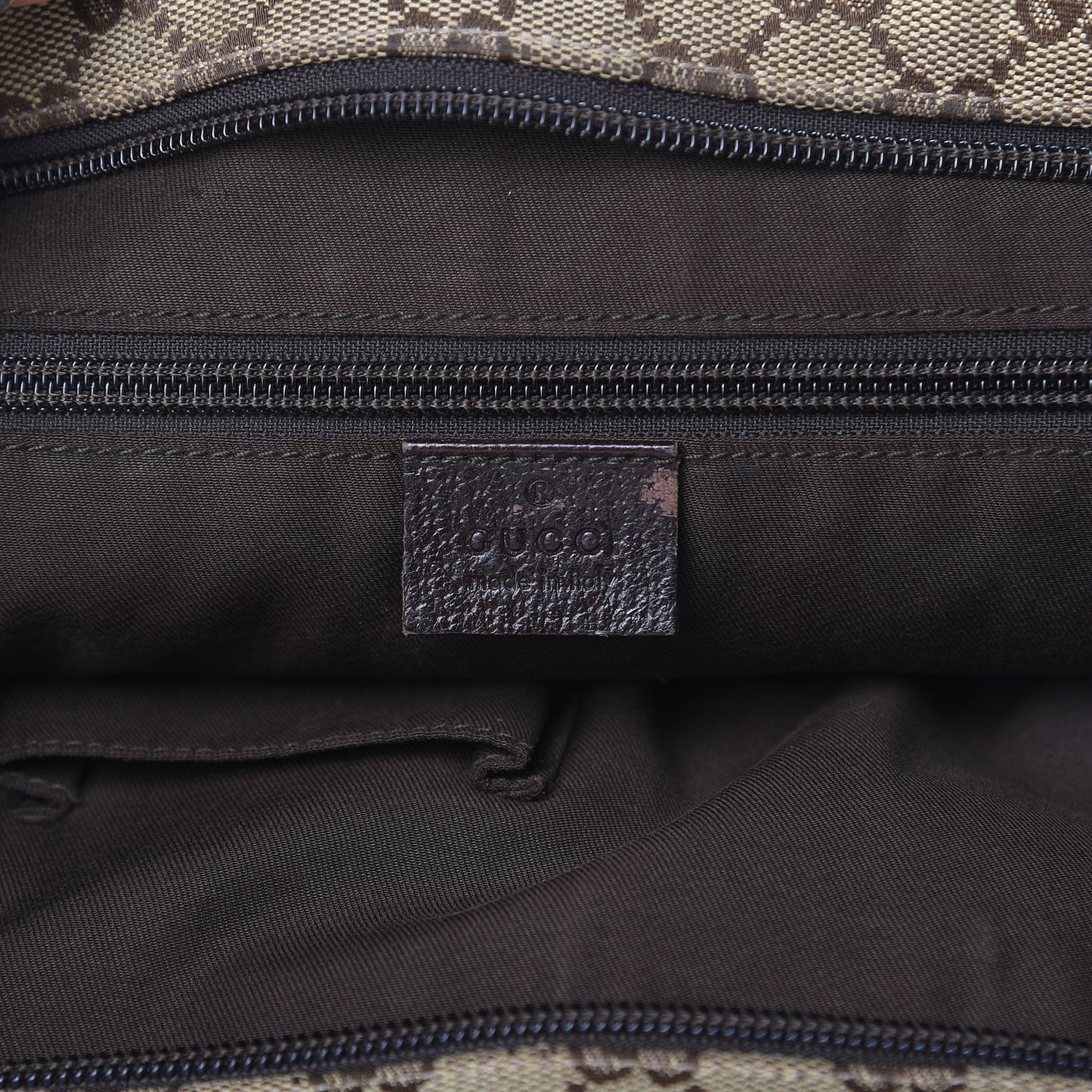 Monogram Web Medium Flat Messenger Bag Brown