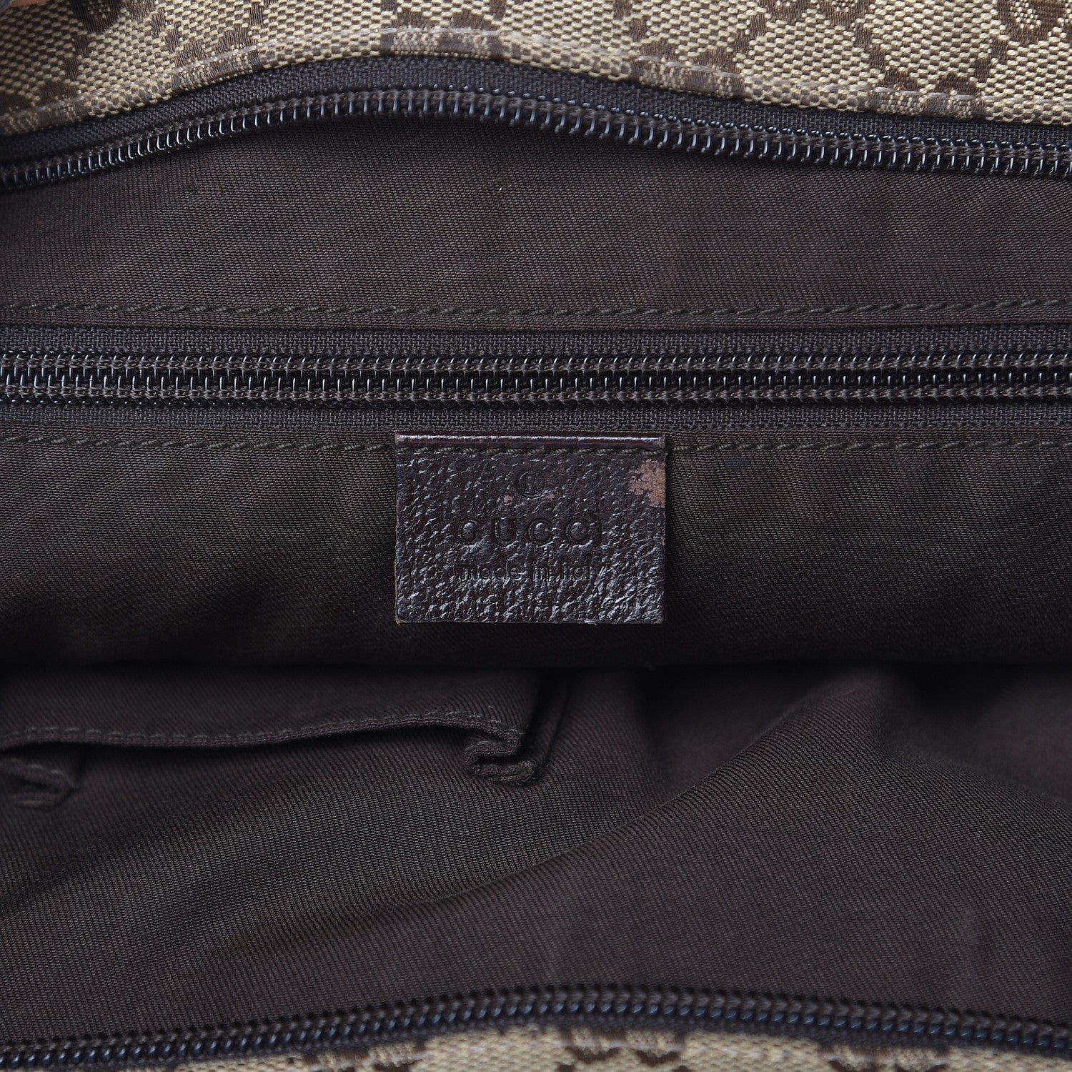 Gucci Monogram Web Medium Flat Messenger Bag Brown 6 of 17