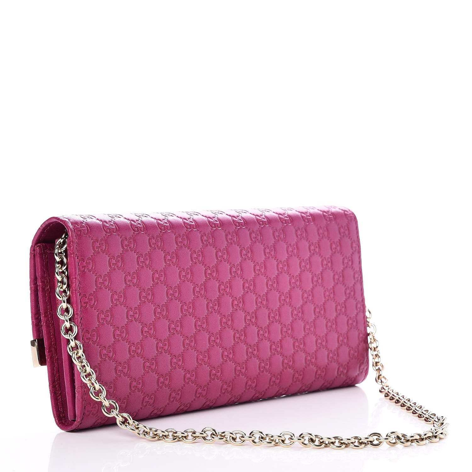 Gucci Soft Microguccissima Dice Chain Wallet Bright Bouganville 2 of 9