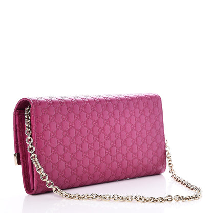 Gucci Soft Microguccissima Dice Chain Wallet Bright Bouganville 2 of 9