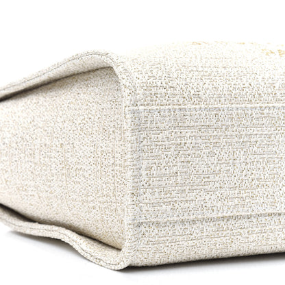 Chanel Lurex Boucle Small Deauville Tote Ivory 8 of 10