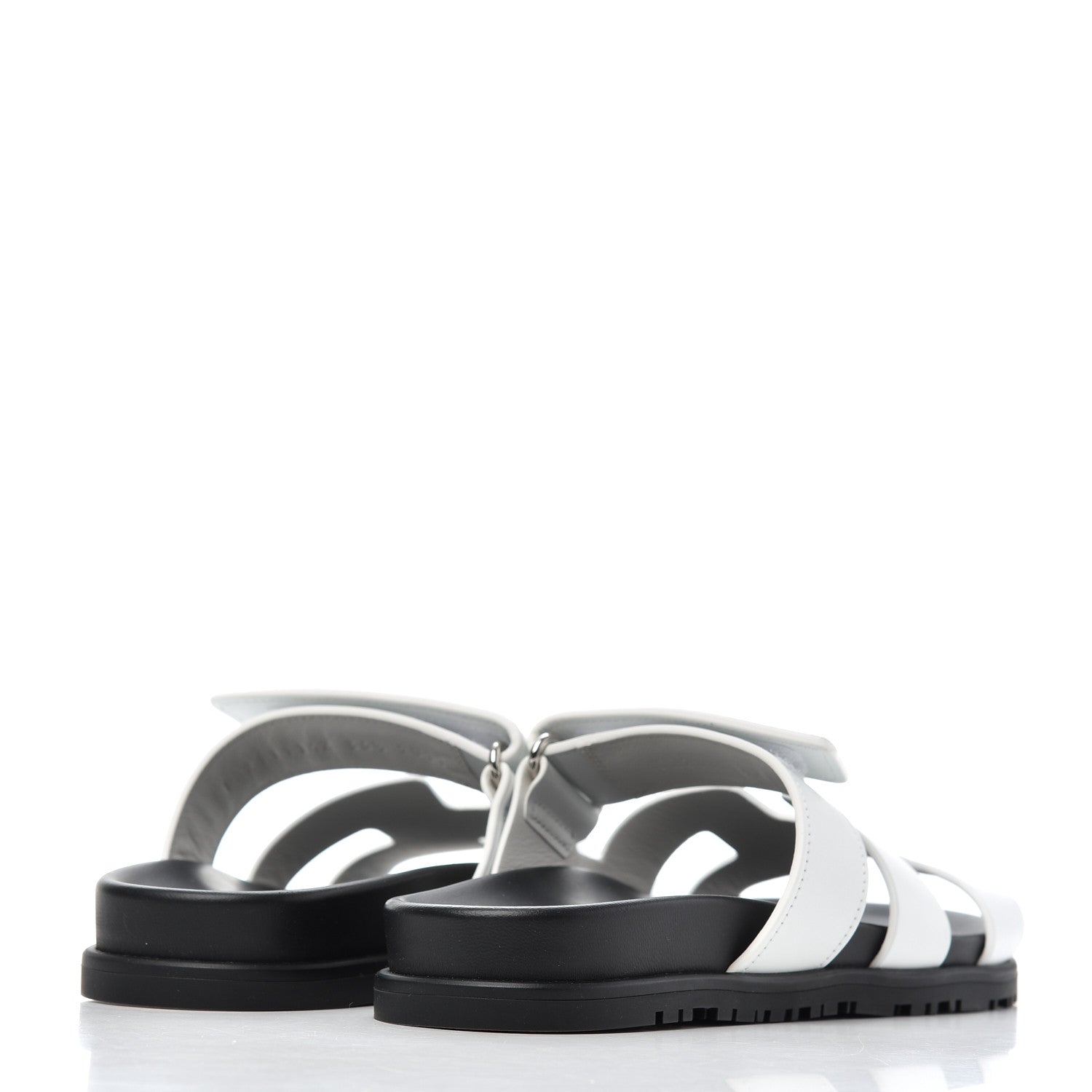 Hermes Calfskin Womens Chypre Sandals 36.5 White 4 of 10