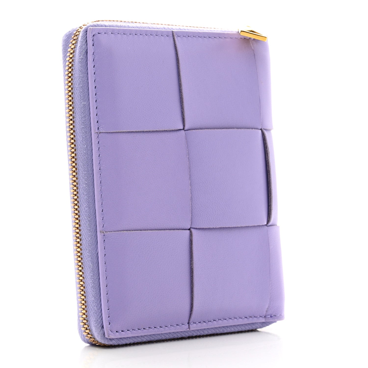 Bottega Veneta Nappa Maxi Intrecciato Zip Around Wallet Wisteria 2 of 7