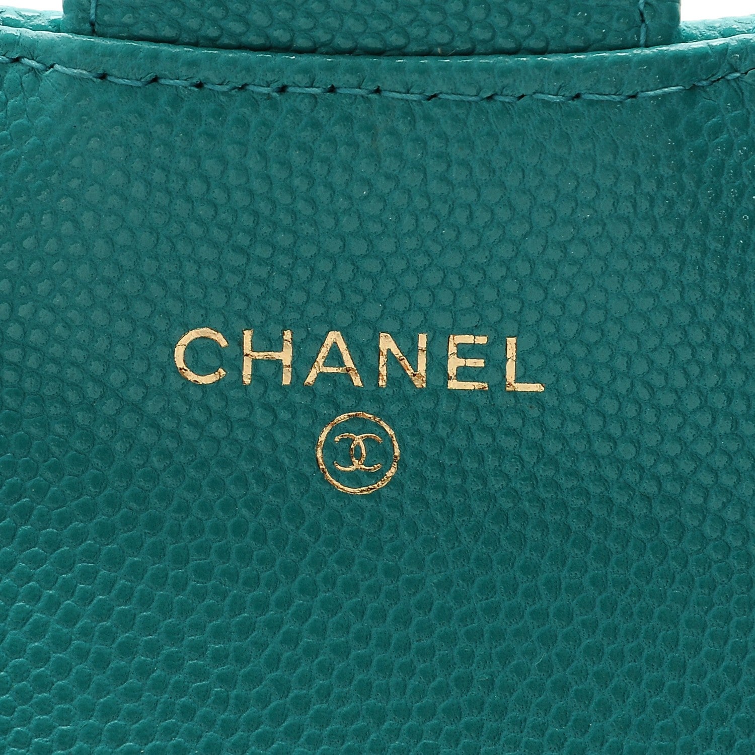 Chanel Caviar Quilted Flap Card Holder Turquoise 6 of 8