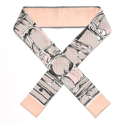 Louis Vuitton Silk Monogram Trunks Bandeau Rose Poudre 1 of 3
