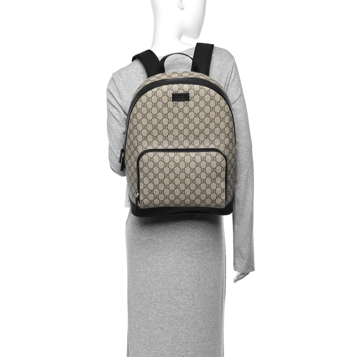 Gucci GG Supreme Monogram Medium Backpack Black 3 of 19