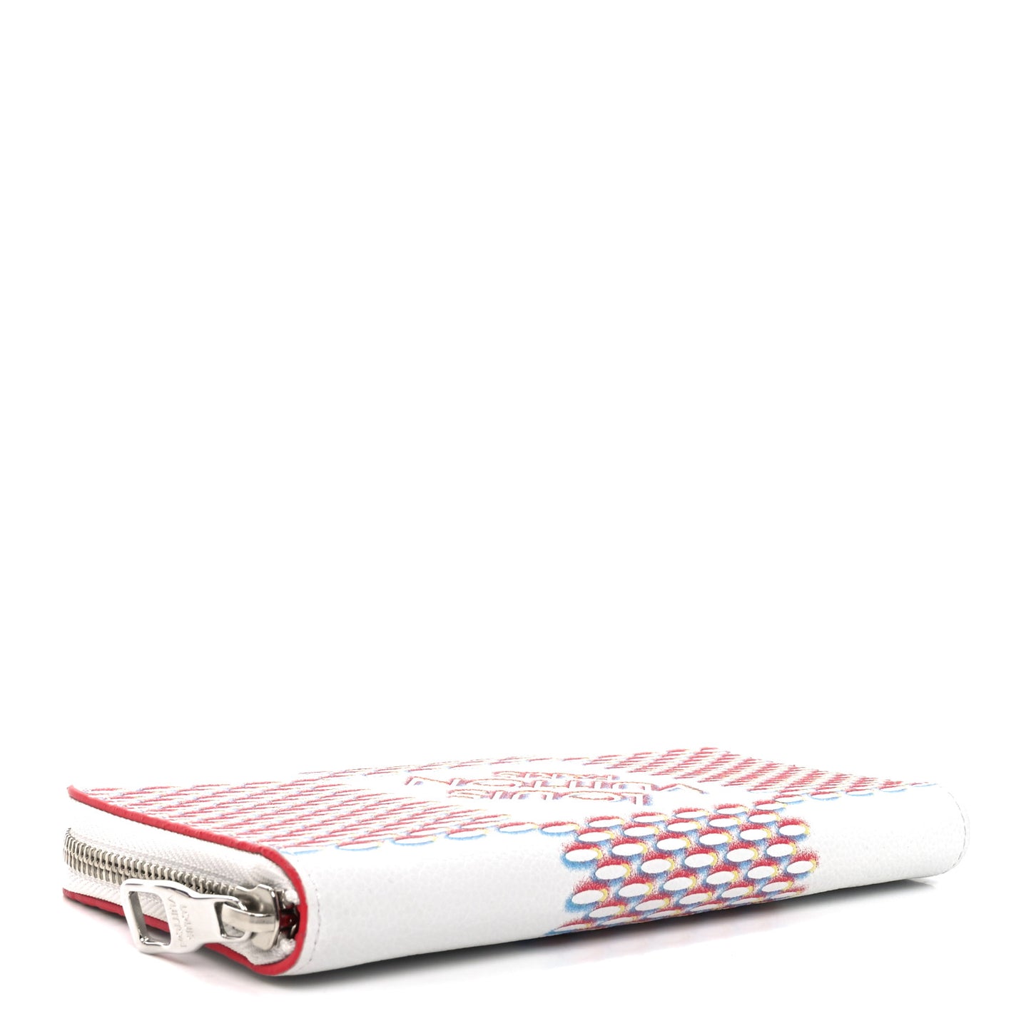 Damier Spray Zippy Organizer Wallet White