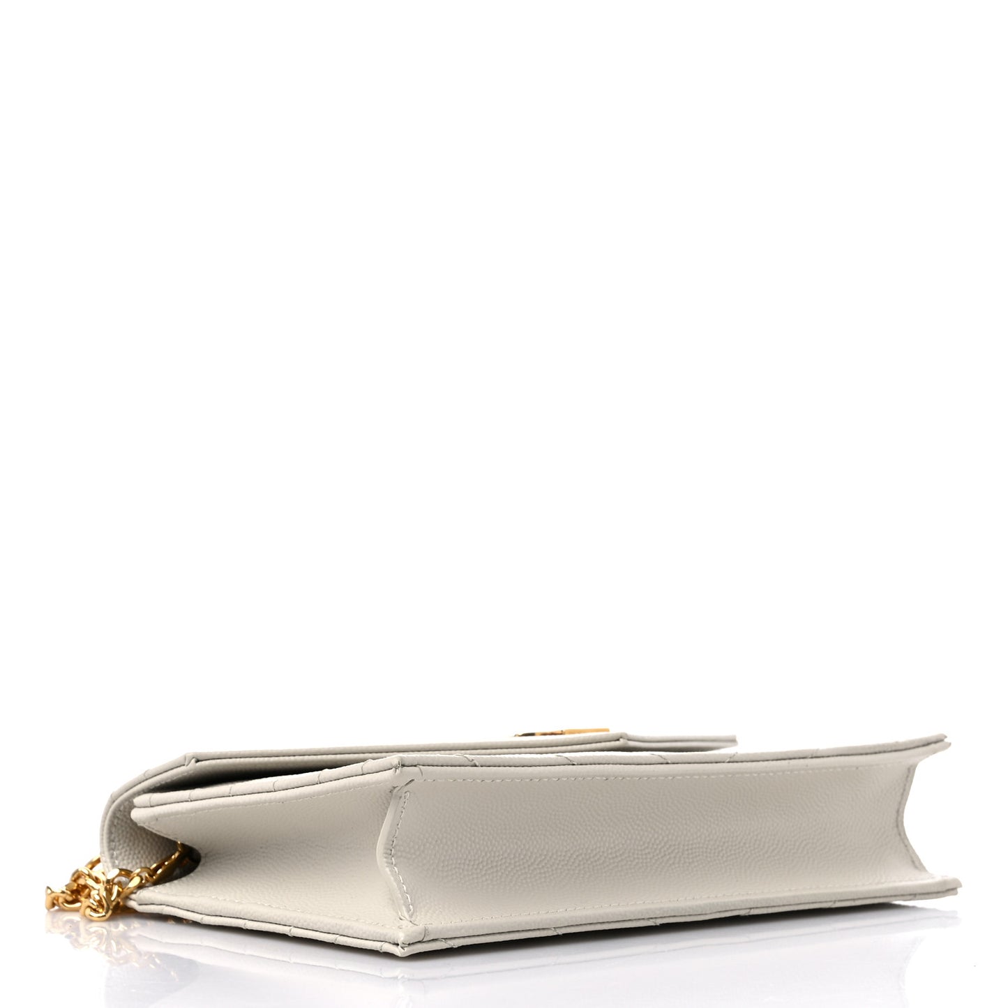 Grain De Poudre Matelasse Chevron Cassandre Envelope Chain Wallet Crema Soft
