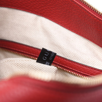 Gucci Pebbled Calfskin Large Soho Hobo Tabasco Red 10 of 11