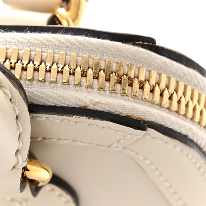 Gucci Boarded Plutone Calfskin Mini Horsebit 1955 Top Handle Bag Mystic White 11 of 12