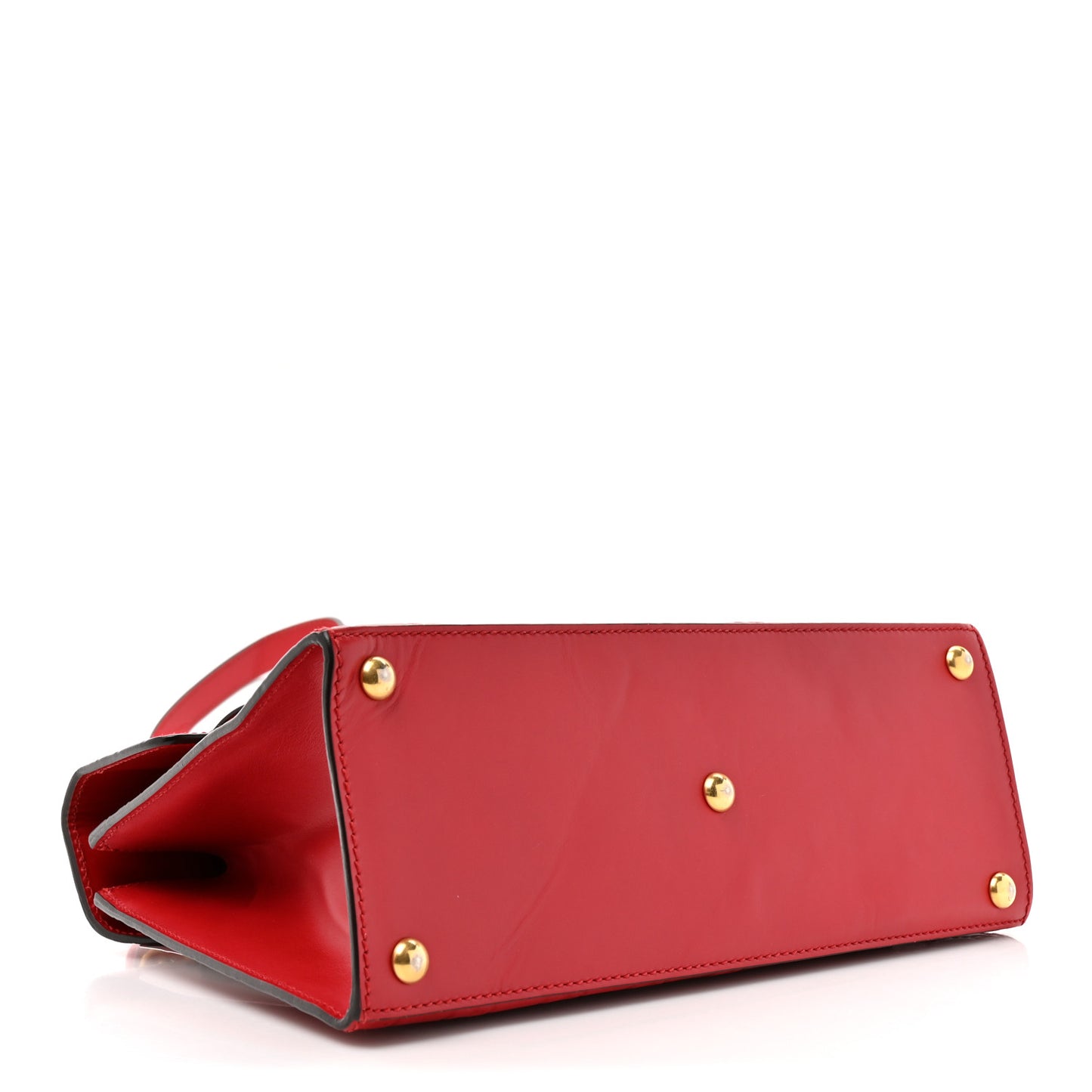 Guccissima Signature Small Padlock Top Handle Bag Hibiscus Red