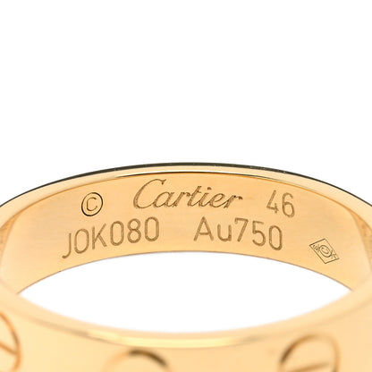 Cartier 18K Yellow Gold 3.5mm LOVE Wedding Band Ring 46 3.75 4 of 5