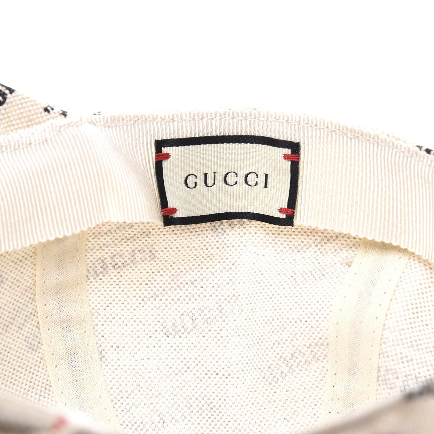 Linen Woven Stamp Print Baseball Hat S