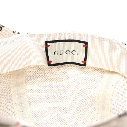 Gucci Linen Woven Stamp Print Baseball Hat S 7 of 7