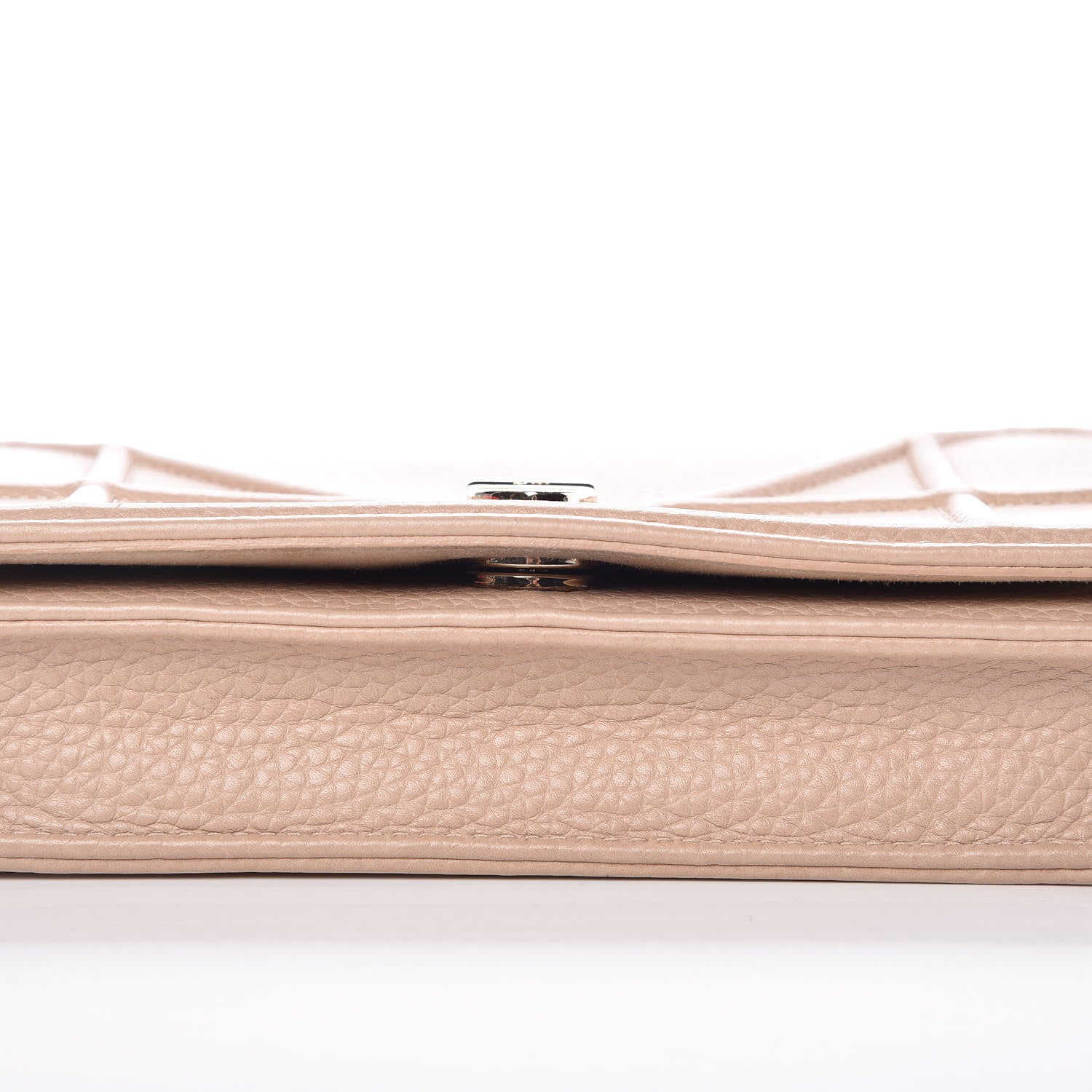 Christian Dior Grained Calfskin Diorama Wallet on Chain Pouch Nude 16 of 17