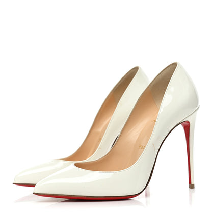 Christian Louboutin Patent Pigalle Follies 100 Pumps 36.5 Snow 3 of 14