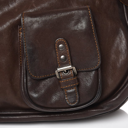 Christian Dior Calfskin Gaucho Double Saddle Bag Brown 8 of 13