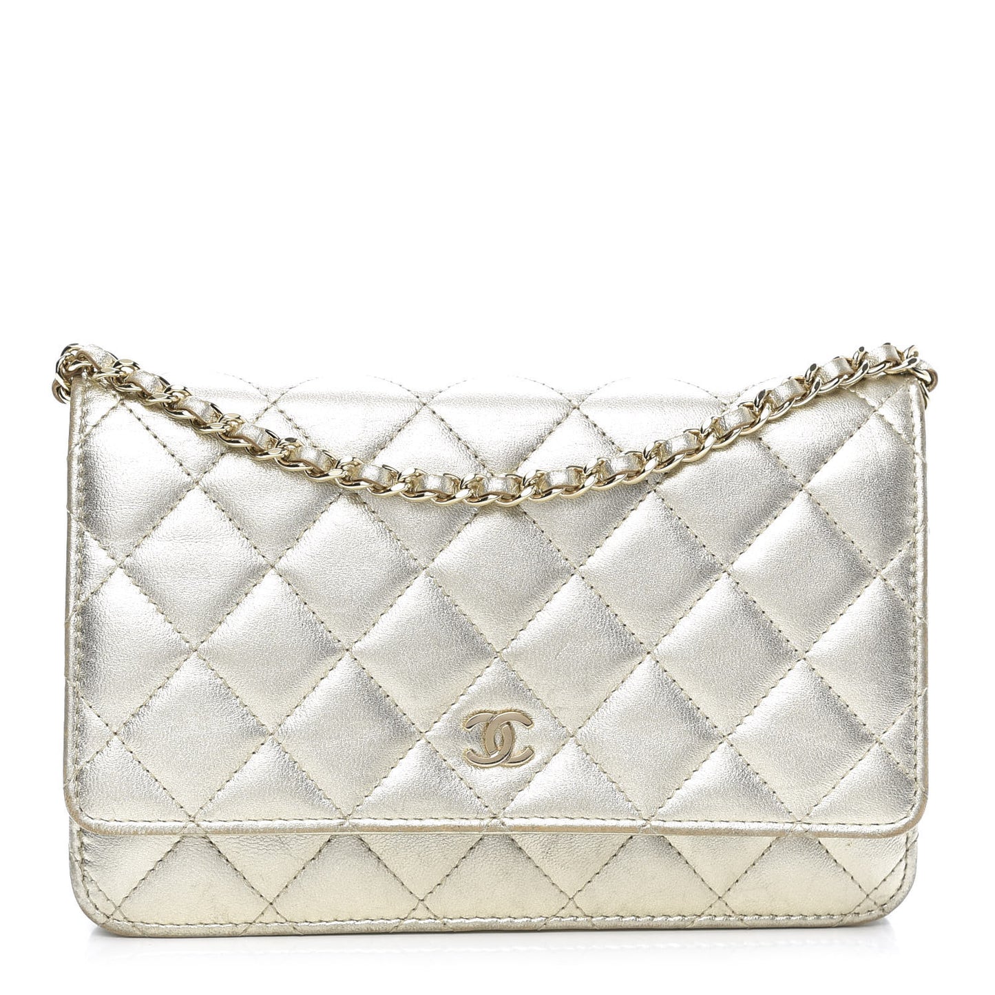 Quilted Wallet On Chain WOC Gold