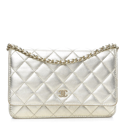 Chanel Quilted Wallet On Chain WOC Gold 1 of 13