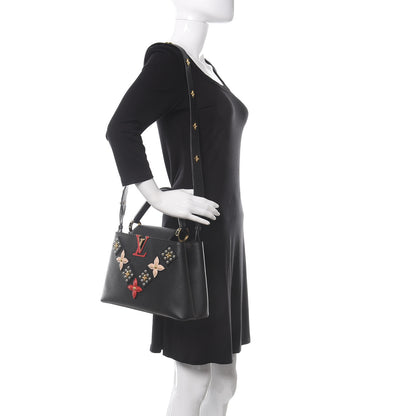 Louis Vuitton Taurillon Mechanical Flowers Smile Capucines PM Black 3 of 10