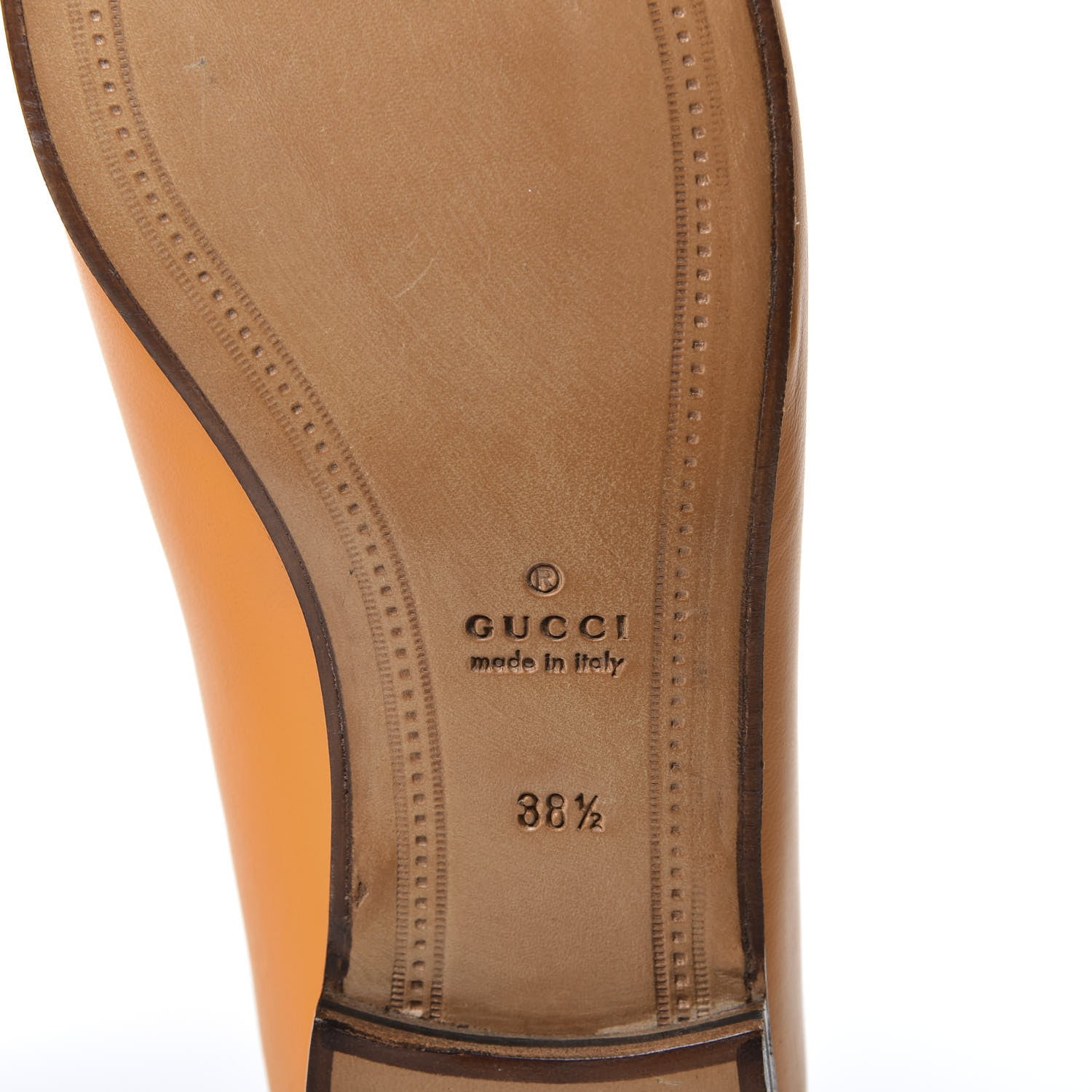 Gucci Lambskin Womens Brixton Horsebit Loafers 38.5 Crystal Copper 9 of 10