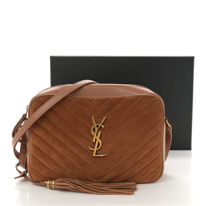 Saint Laurent Suede Matelasse Monogram Lou Camera Bag Cinnamon 12 of 12