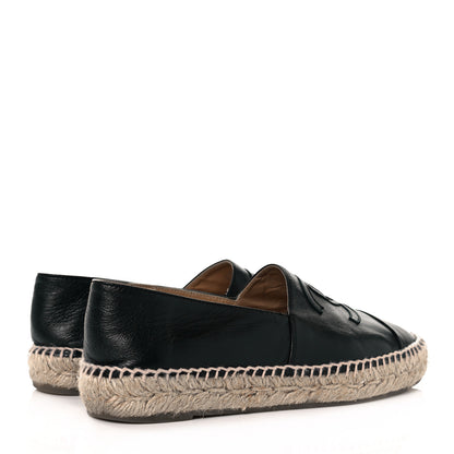 Chanel Lambskin CC Espadrilles 38 Black 4 of 9