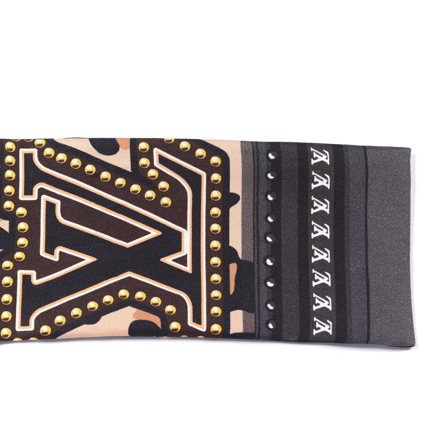 Silk Monogram LV World Bandeau Brown