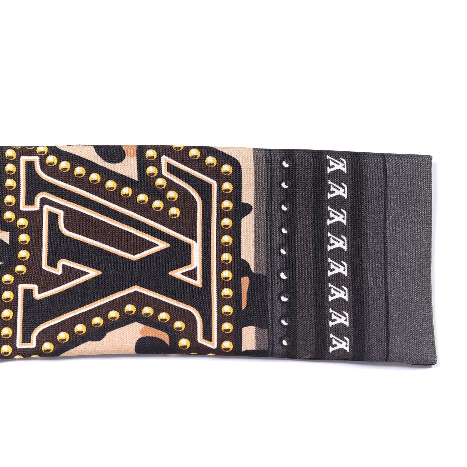 Louis Vuitton Silk Monogram LV World Bandeau Brown 3 of 3