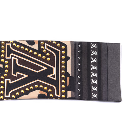 Louis Vuitton Silk Monogram LV World Bandeau Brown 3 of 3