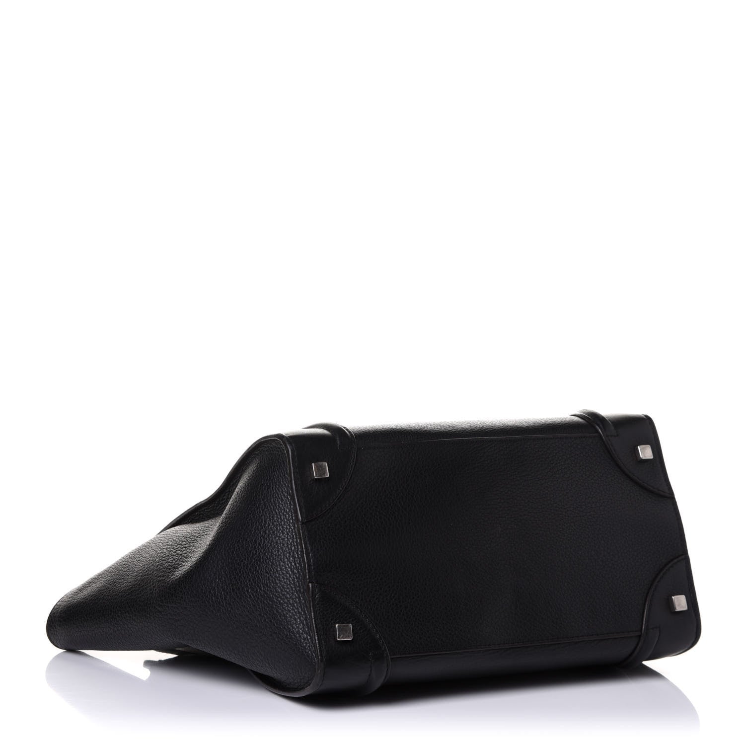 Celine Drummed Calfskin Mini Luggage Black 4 of 10