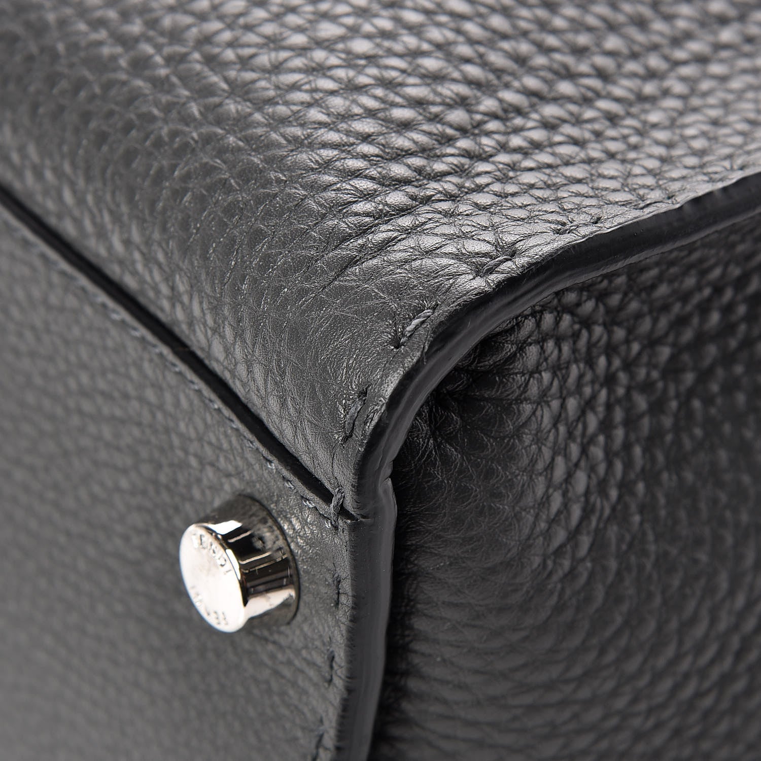 Fendi Cuoio Romano Selleria Monster Eyes Large Peekaboo Iconic Fit Satchel Asfalto 13 of 16