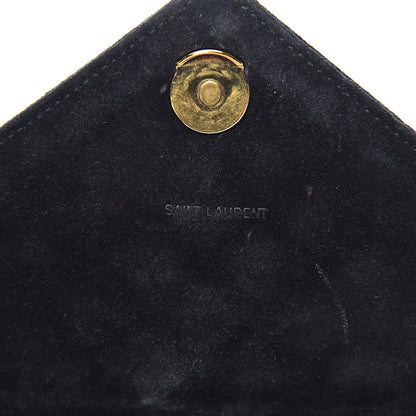 Saint Laurent Suede Tri-Quilt Monogram Medium College Bag Black 7 of 14