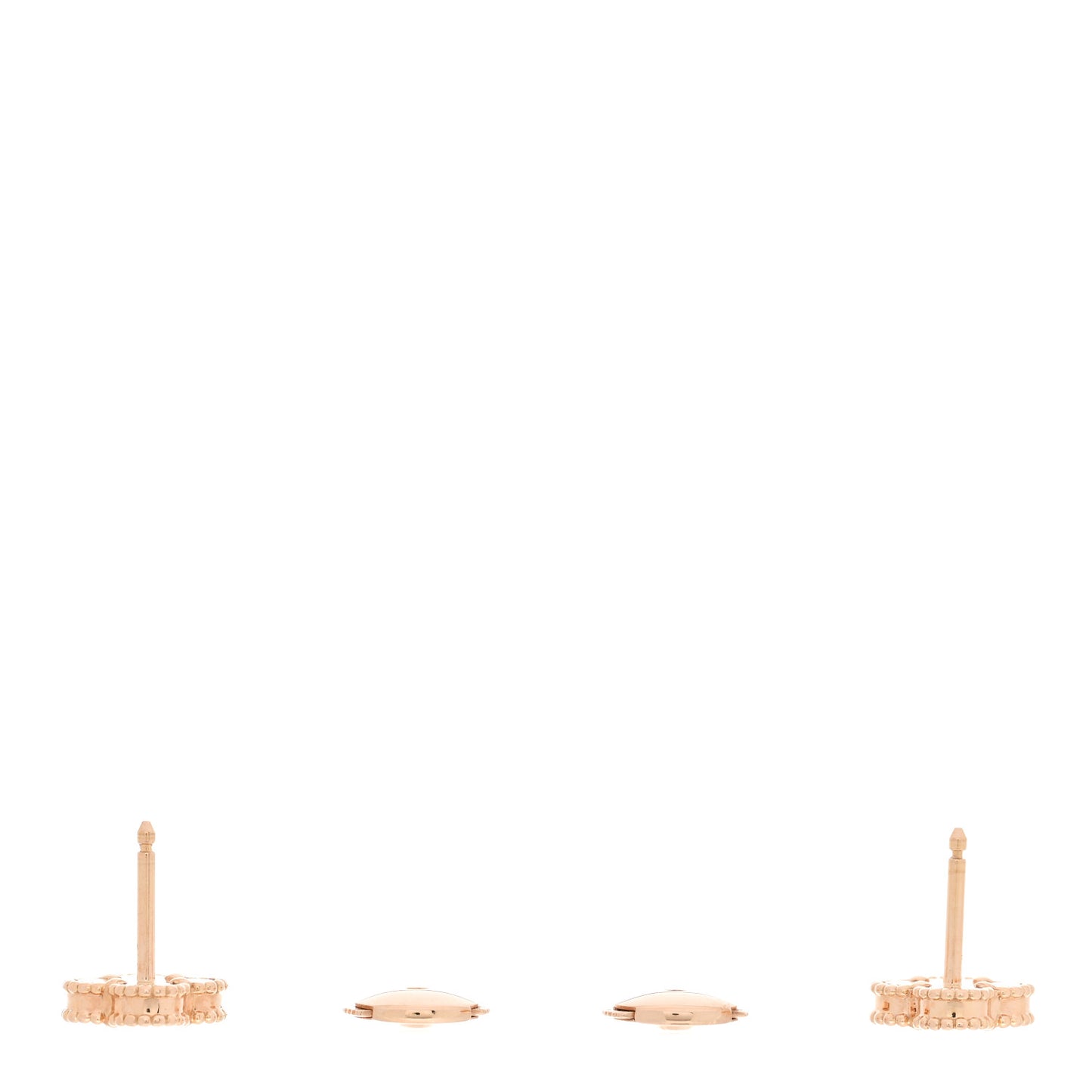 18K Rose Gold Carnelian Sweet Alhambra Earrings
