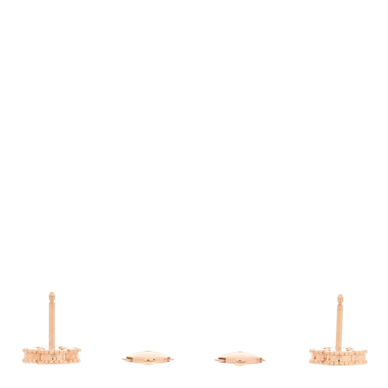 Van Cleef & Arpels 18K Rose Gold Carnelian Sweet Alhambra Earrings 3 of 5